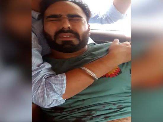 Video: Injured gangster Dilpreet Baba just after his arrest on July 9, 2018 