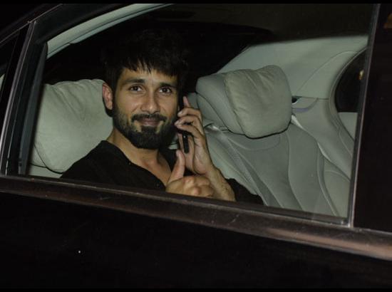 Shahid Kapoor seen at Ekta Kapoor's residence
