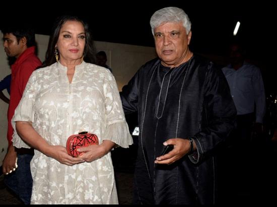 Shabana Azmi along with his husband Javed Akhtar - Special screening of film 