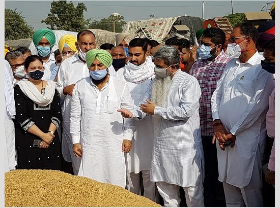 Minister Bharat Bhushan Ashu kick starts paddy procurement in Punjab