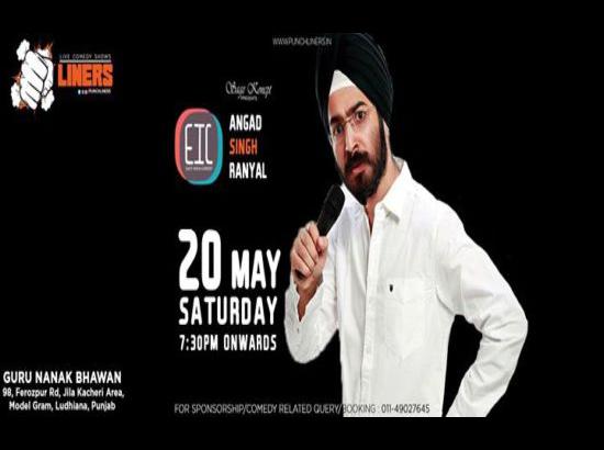 Stand up comedian Angad Singh Ranyal to perform in Ludhiana on May 20