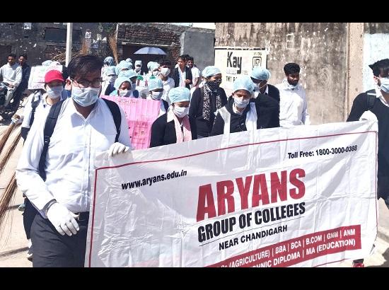Aryans Nursing Students take out awareness rally on Swachh Bharat Abhiyan
