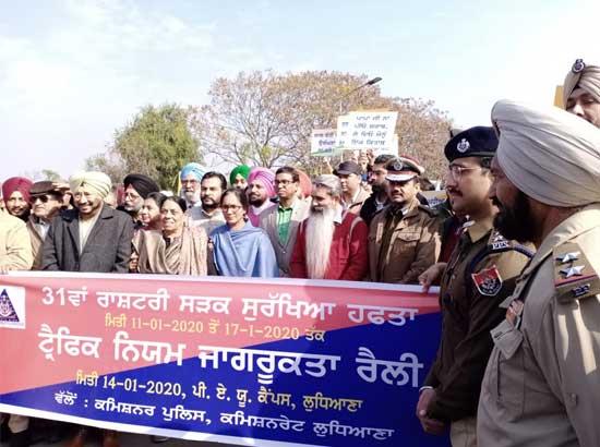 Awareness rally during ongoing traffic awareness week flagged off
