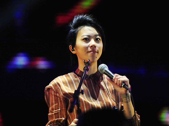 Singer Leah Dou performs