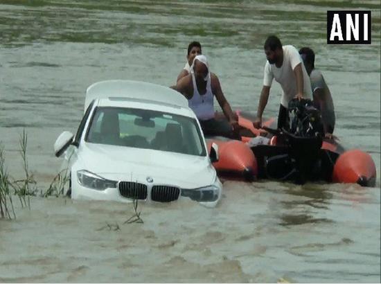 Youth dumps BMW car in canal after parents denied buying him Jaguar car