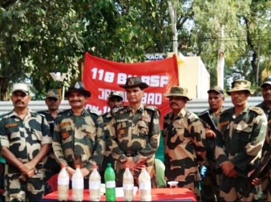 BSF seizes heroin in plastic cold drink bottles tied with wooden stick