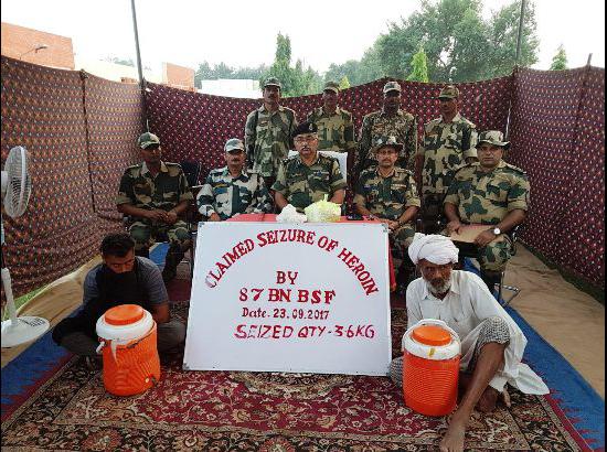 BSF arrests father and son with heroin and Pak SIM