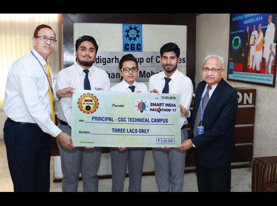 CGC Jhanjeri among Top Three Colleges of Punjab in Hackathon