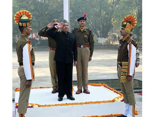 Chief Justice Ravi Shanker Jha unfurls National Flag
 