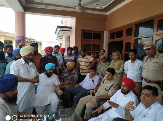Cabinet Ministers tour flood affected areas of Anandpur Sahib 
