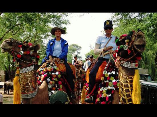 ‘IAF-BSF Joint Women Camel Expedition- 2017 reached Punjab