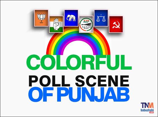 Colorful Poll Scene of Punjab