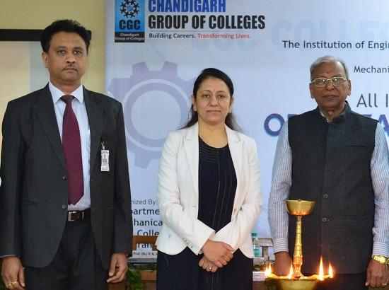 National level Workshop on Optimization Techniques in Mechanical Engineering organised at CGC Landran