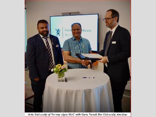 MoU signed between GNDU and Arctic University of Norway