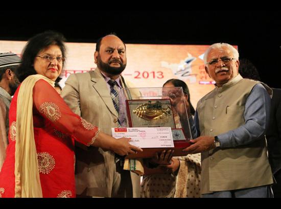 Dr Rattu awarded by CM of Haryana Shri Manohar Lal Khattar in Panchkula