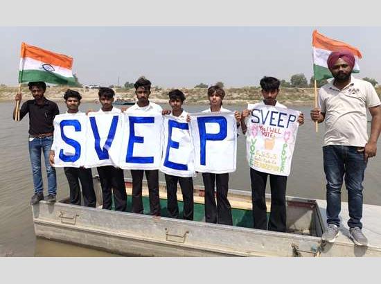 SVEEP team reaches Kaluwala island  across Sutlej River near Indo-Pak border