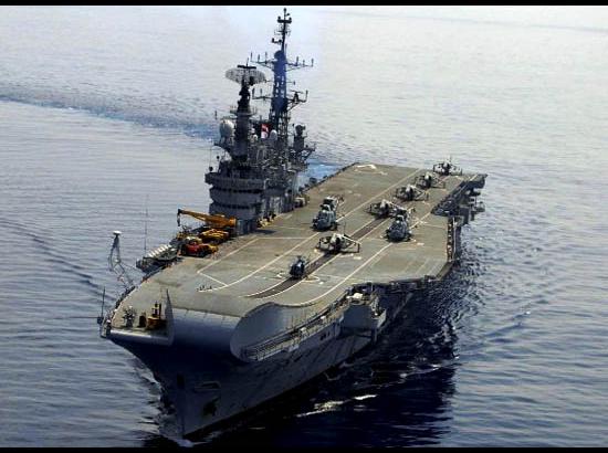 INS Viraat sailing for the last time