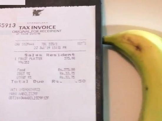 Chandigarh hotel charges Rs 442 for two bananas!