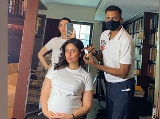 Kareena Kapoor flaunts baby bump as she twins with sister Karisma during shoot