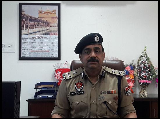 M.F Farooqui IPS joins as Inspector General of Police Bathinda zone