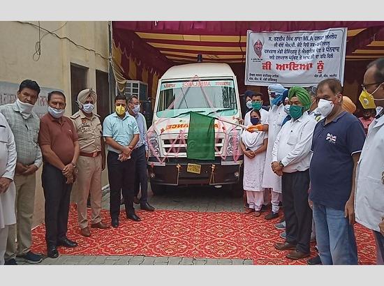 MLA Amloh hands over an Ambulance equipped with latest technique of Advanced Life Support System purchased from MPLAD fund 