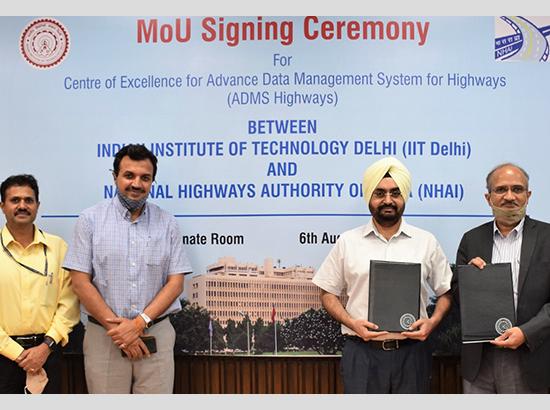NHAI signs MoU with IIT Delhi for setting up center of excellence 