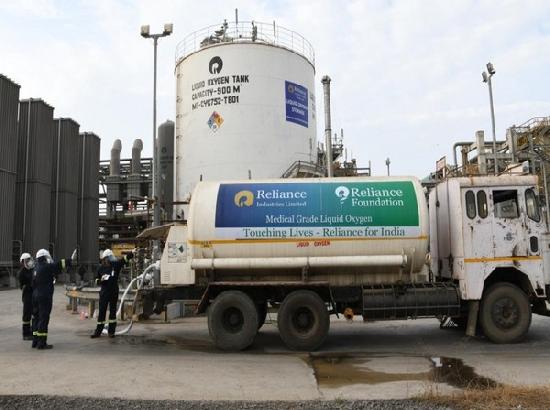 Reliance becomes India's largest producer of medical grade liquid oxygen from single location
