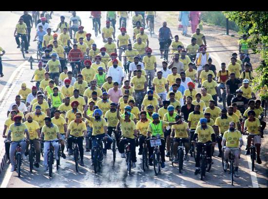 Cycle Rally held against Drugs under leadership of Sangrur Police
