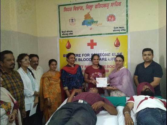 Under Tandarust Punjab mission World Blood Donation day celebrated

