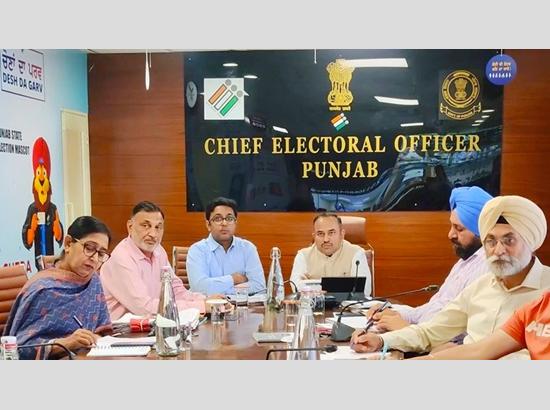 Punjab CEO holds meeting with DCs, CPs and SSPs of state to review the preparation for Lok