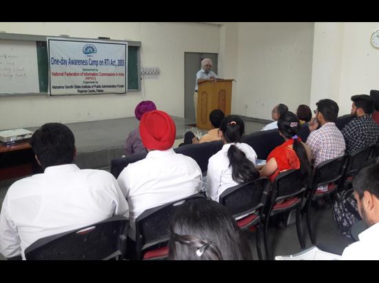 RTI awareness seminar held at PU Regional Centre by MGSIPA

