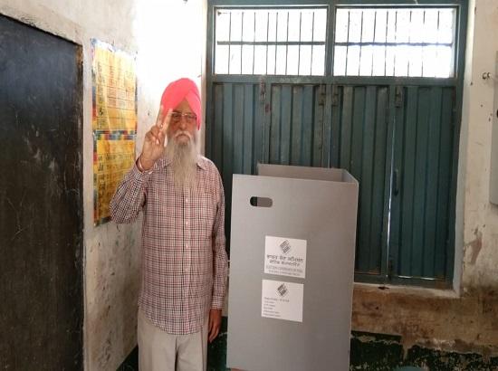 Ranjit Singh Brahmpura Casts Vote in Raniwalaah village