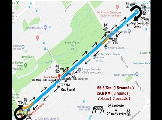 6th Edition of Chandigarh cyclothon: Route map released


