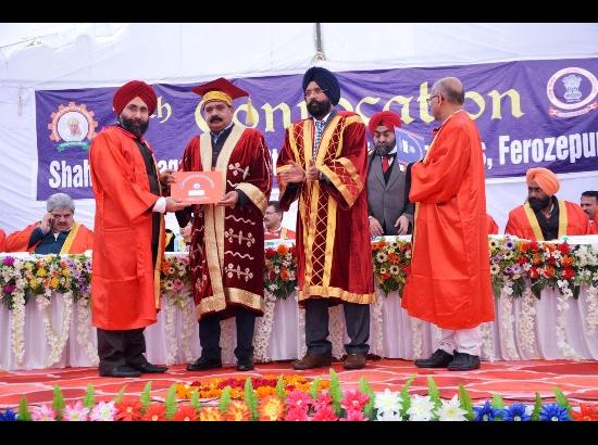 V.C. IKGPTU Dr Ajay Sharma confers degrees to students at 7th Convocation of SBS State Technical Campus