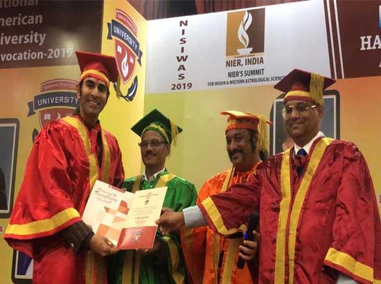 Sandip Soparrkar conferred with an honorary doctorate in Fine Arts
