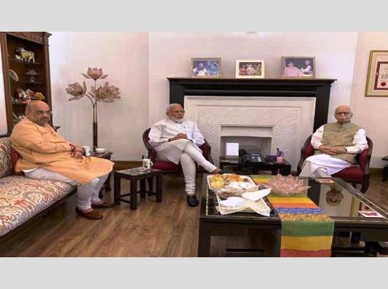 PM Modi, Amit Shah call on Advani and Joshi