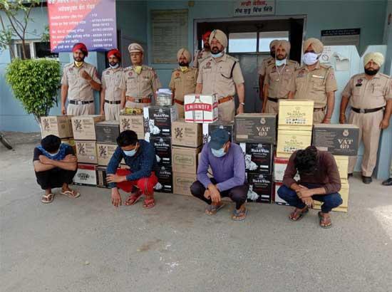 Police recovered 36 boxes of whisky out of 234 stolen during Lock down four arrested
