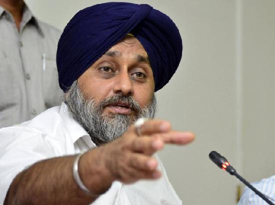 Sukhbir Badal urges Home ministry not to reduce permissible weapons on license from 3 to 1
