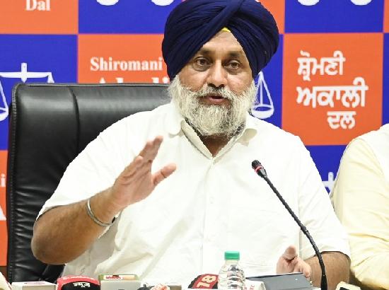 Fulfill all commitments made to farmers - Sukhbir Badal to Centre