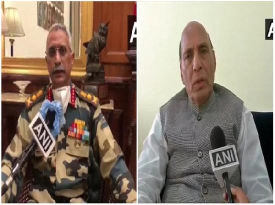 Army chief briefs Rajnath Singh about ground situation in Ladakh