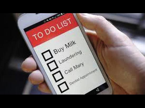 Smartphone replaces “To-Do” list of New Year’s resolutions