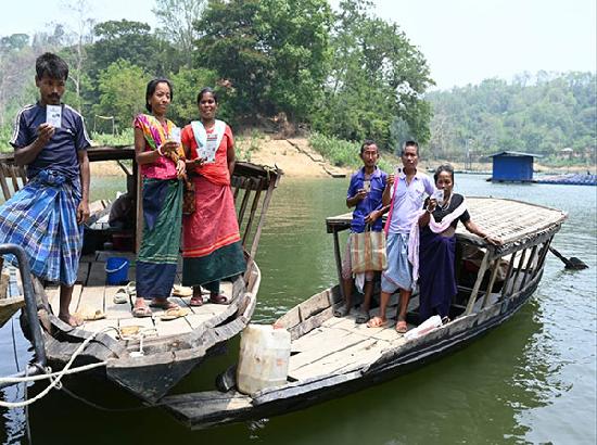 Tripura: People in remote district use boats to exercise their right to vote
