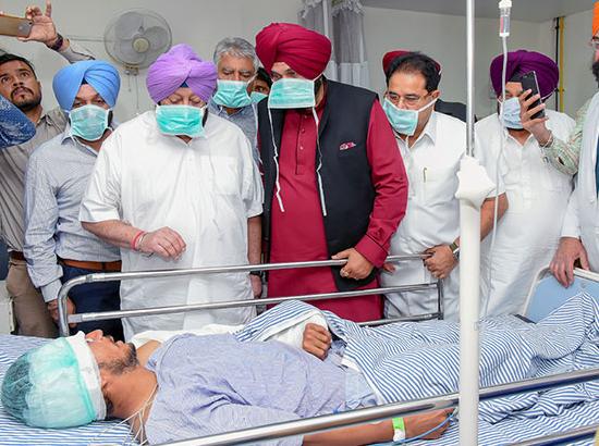 Punjab CM reviews situation in Amritsar, visits train tragedy site & injured in hospitals

