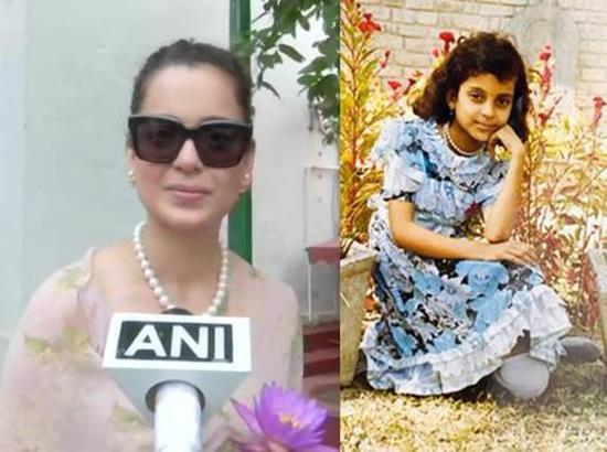 Kangana digs out childhood picture, draws comparison to her current self