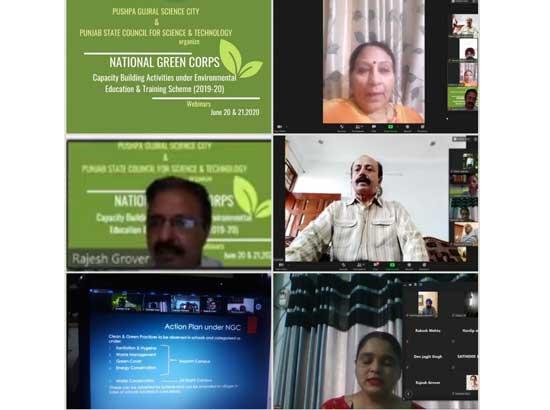National Green Corps (NGC) capacity building activities organized through webinars 