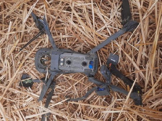 BSF troops recover China-made drone from farm field in Tarn Taran district