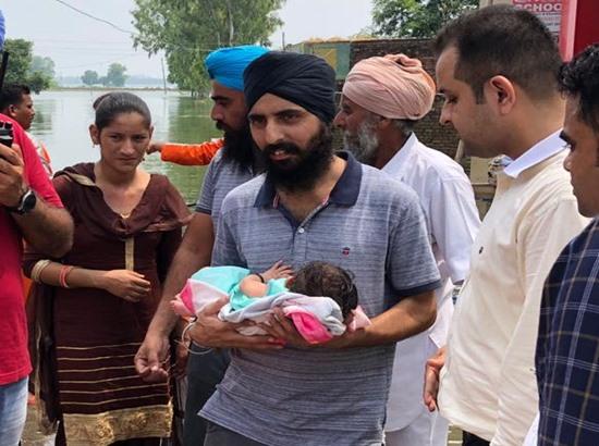 Three-month-old Japleen, parents evacuated from Gidderpindi village