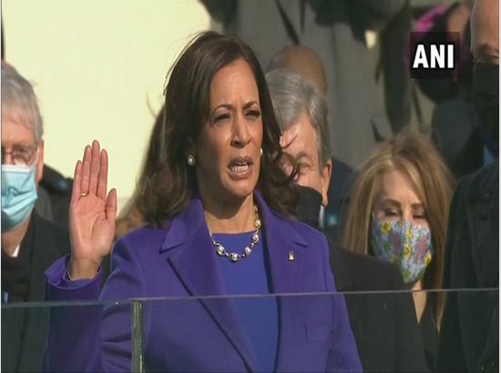 Ready to serve the US and American people: Vice President Kamala Harris after swearing in