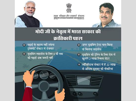 Government removes condition of 8th pass to get driving licence for transport vehicles