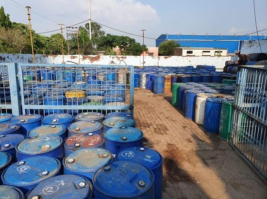 Excise department seizes big haul of 27600 litres of illicit Chemical containing Spirit fr